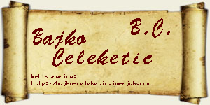 Bajko Čeleketić vizit kartica
